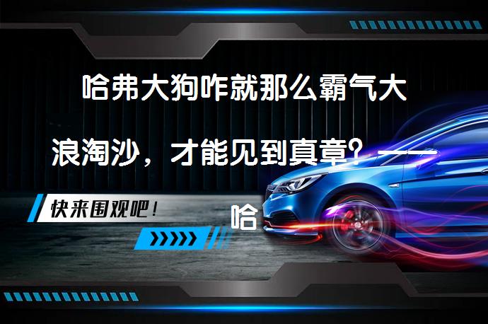 哈弗大狗咋就那么霸气大浪淘沙，才能见到真章？——哈弗挑战新高度_58汽车