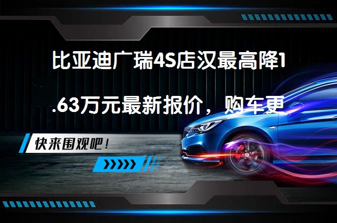 比亚迪广瑞4S店汉最高降1.63万元最新报价，购车更划算吗？_58汽车