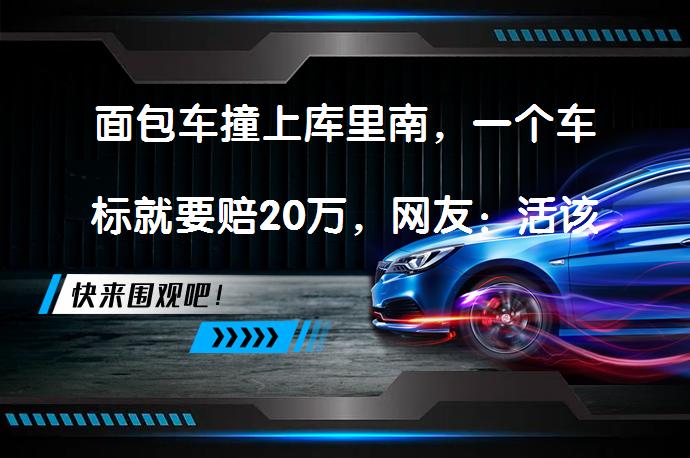 面包车撞上库里南，一个车标就要赔20万，网友：活该吗？_58汽车