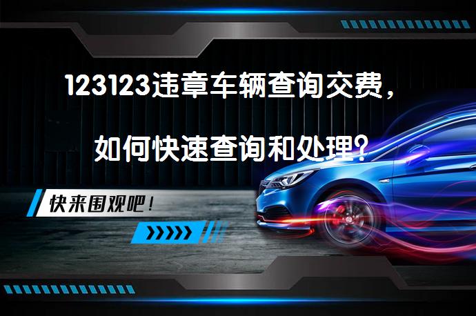 123123违章车辆查询交费，如何快速查询和处理？_58汽车