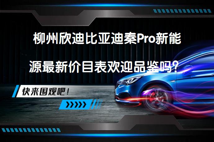 柳州欣迪比亚迪秦Pro新能源最新价目表欢迎品鉴吗？_58汽车